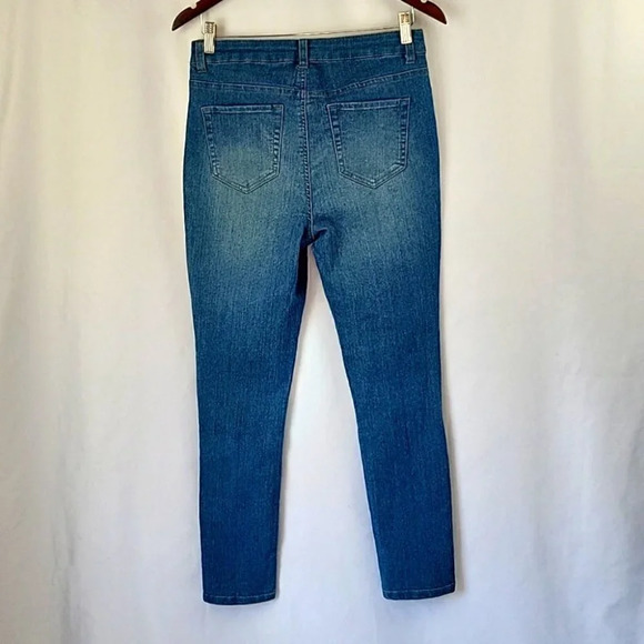 Fire Los Angeles Hi Rise Embroidered Skinny Jeans Size 7 - Picture 2 of 11